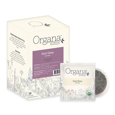 Organa Tea Earl Grey, Soft Tea Pods, PK108 PK 310021